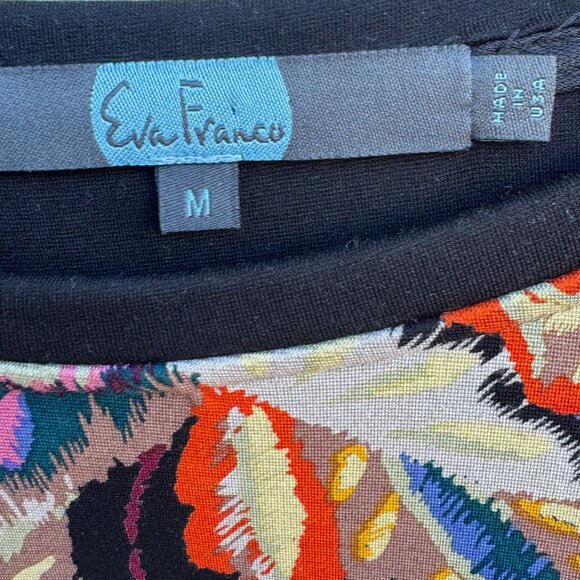 Eva Franco Boho Floral Paisley Ruched-Sleeve Sweatshirt, M, Made in USA - Picture 7 of 9